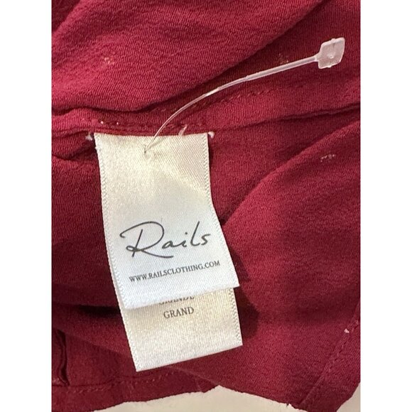 Rails Sloane Top Rogue Gradient Stars V Neck Tie Front Long Sleeve Shirt Large - Picture 7 of 10